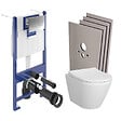 VILLEROY & BOCH - ViConnect Pro S Pack WC bâti Villeroy & Boch + WC sans bride + abattant SoftClose + set d'habillage + plaque (VCNINTEGRARS2SBCH) - vignette