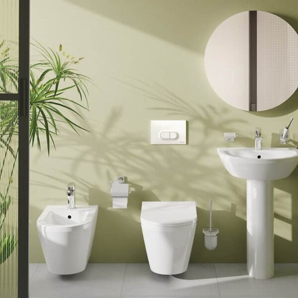 VILLEROY & BOCH - ViConnect Pro S Pack WC bâti Villeroy & Boch + WC sans bride + abattant SoftClose + set d'habillage + plaque (VCNINTEGRARS2SBCH) - large