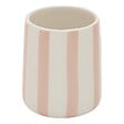 5 FIVE SIMPLY SMART - Porte-brosse à dents Strio rayures rose blé H10cm - vignette