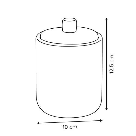 5 FIVE SIMPLY SMART - Pot à cotons Strio 10,2 x 12,8 cm rose - large