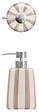 5 FIVE SIMPLY SMART - Distributeur de savon Strio à rayures rose blé 400ml - vignette