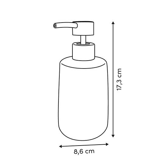 5 FIVE SIMPLY SMART - Distributeur de savon Strio à rayures rose blé 400ml - large