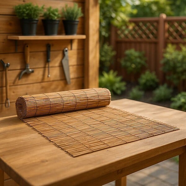 WERKAPRO - Canisse en roseau naturel  1 x 10 m - large