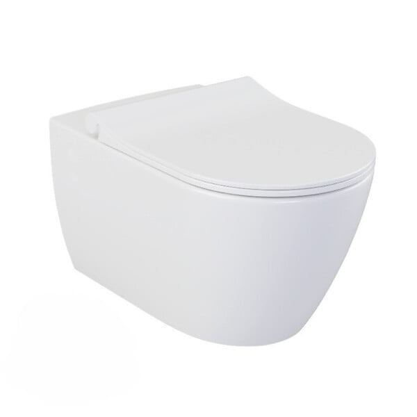 SWISS AQUA TECHNOLOGIES - Pack WC bâti-support autoportant + WC suspendu sans bride Livea avec abattant SoftClose + plaque (STBEWR01-FR) - large