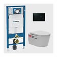 GEBERIT - Pack WC Bati-support Geberit + cuvette Swiss Aqua Technologies + Abattant softclose + Plaque (GebSatrimless-A) - vignette