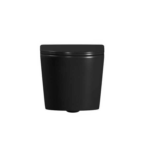 CERAMIA - Vortex rimless WC suspendu 53,5 cm sans bride avec abattant SoftClose, effet Vortex, noir mat (CE142010RTORPBKM) - large