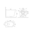 CERAMIA - Vortex rimless WC suspendu 53,5 cm sans bride avec abattant SoftClose, effet Vortex, noir mat (CE142010RTORPBKM) - vignette