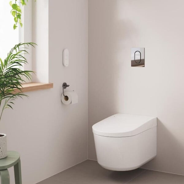 GROHE - Pack WC Bâti-support RAPID SL + WC lavant suspendu Sensia Alpine + Plaque noire mate (RSLSENSIAKF0) - large