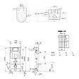 VILLEROY & BOCH - Pack WC Bâti-support Villeroy & Boch + WC sans bride SAT + Abattant ultra-fin softclose + Plaque blanche (ViConnectBrevis-2) - vignette