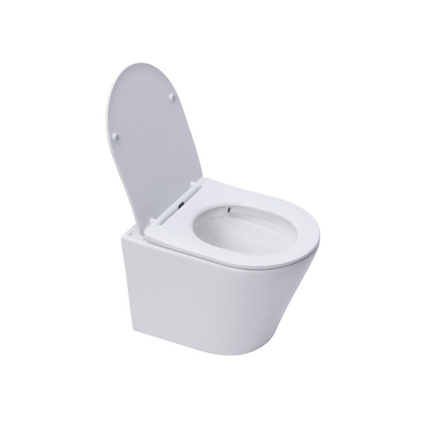 SWISS AQUA TECHNOLOGIES - Pack WC bâti ECO 2L + WC suspendu Swiss Aqua Technologies + plaque noir (STESTINWR02-FR) - large