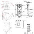 GROHE - Pack WC Bâti-support autoportant Rapid SL + WC SAT Vortex sans bride + Abattant SoftClose + Plaque chrome (PROTORNADO1) - vignette