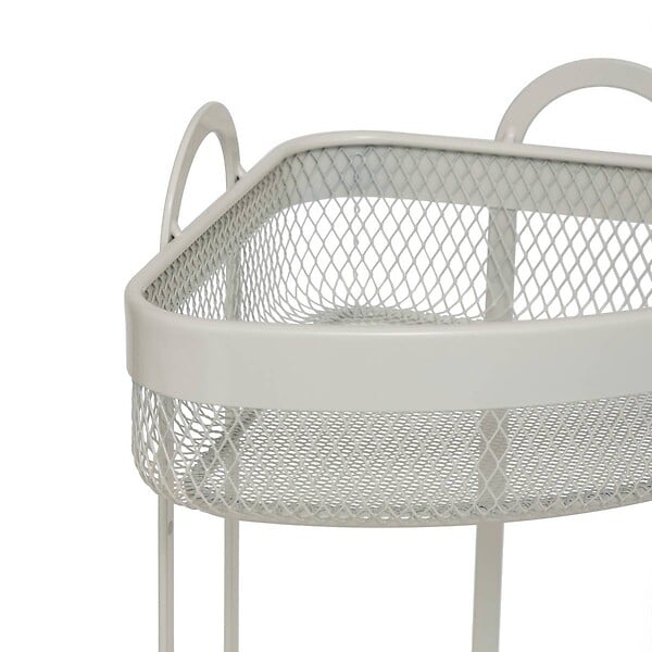 5 FIVE SIMPLY SMART - Étagère d'angle "Mayaj" en acier beige 23x23cm - large