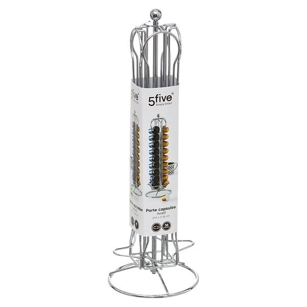 5 FIVE SIMPLY SMART - Porte-capsules rotatif x36 chromé - large