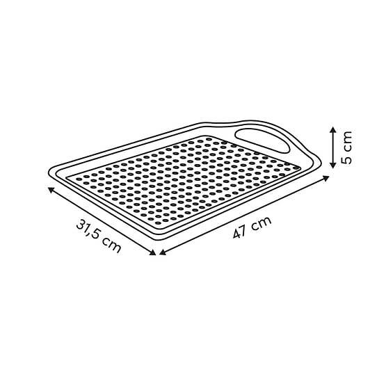 5 FIVE SIMPLY SMART - Plateau Poly 45,5x31,5 rose antidérapant - large