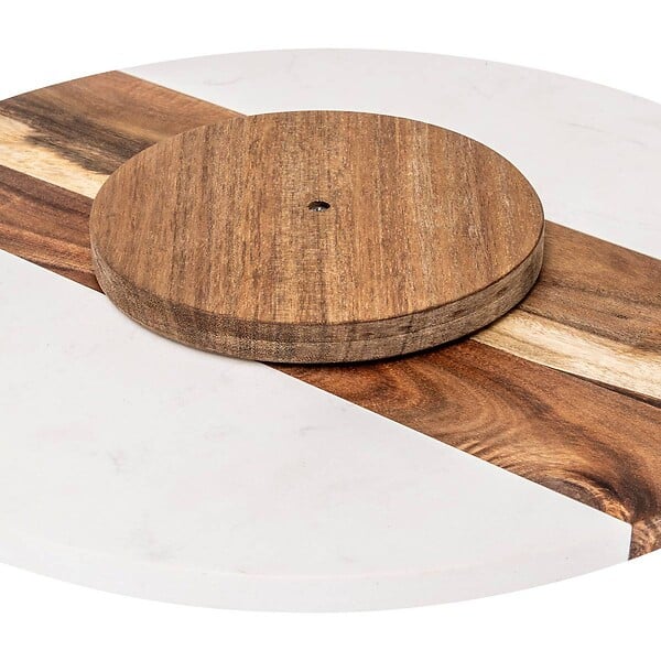5 FIVE SIMPLY SMART - Plateau tournant "Harmony" rond D35cm en acacia - large
