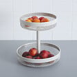 5 FIVE SIMPLY SMART - Corbeille "Mayaj" 2 niveaux en métal beige - vignette