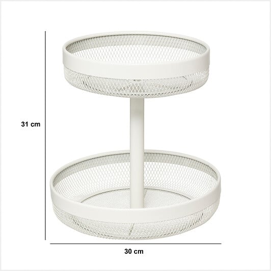 5 FIVE SIMPLY SMART - Corbeille "Mayaj" 2 niveaux en métal beige - large