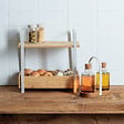 5 FIVE SIMPLY SMART - Étagère "Ordera" 2 niveaux avec bac de rangement en bambou - vignette