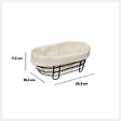5 FIVE SIMPLY SMART - Corbeille en acier 28cm beige/noir - vignette