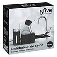 5 FIVE SIMPLY SMART - Organiseur évier avec distributeur 150ml noir - vignette