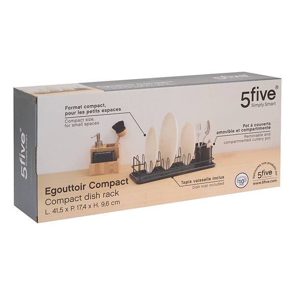 5 FIVE SIMPLY SMART - Égouttoir Black Edition noir - large