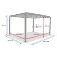 HESPERIDE - Pergola autoportante Evonis 3x3m gris graphite - vignette