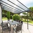 HESPERIDE - Pergola adossée Belize Graphite - vignette