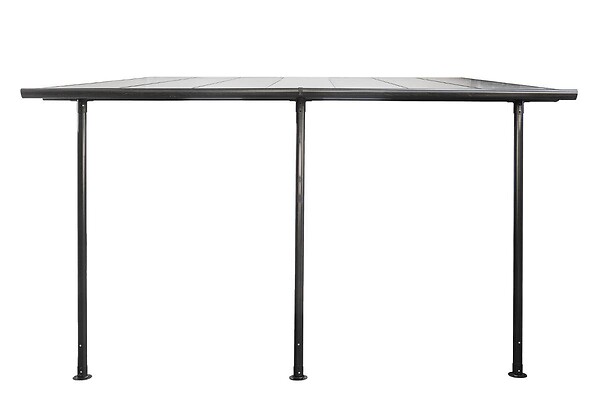 HESPERIDE - Pergola adossée Belize Graphite - large
