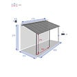 HESPERIDE - Pergola adossée Belize Graphite - vignette