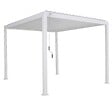 HESPERIDE - Pergola bioclimatique "Evora" petit modèle 3,6x3,6m en aluminium traité époxy Blanc - vignette