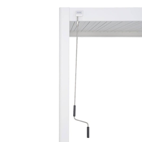 HESPERIDE - Pergola bioclimatique "Evora" petit modèle 3,6x3,6m en aluminium traité époxy Blanc - large