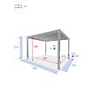 HESPERIDE - Pergola bioclimatique "Evora" petit modèle 3,6x3,6m en aluminium traité époxy Blanc - vignette
