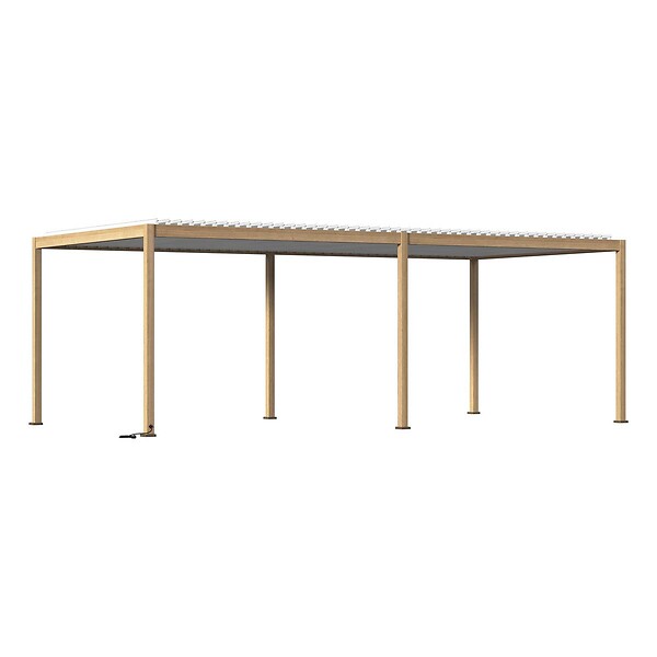 HESPERIDE - Pergola bioclimatique autoportante Evora 6x3m miel - large