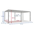 HESPERIDE - Pergola bioclimatique autoportante Evora 6x3m miel - vignette