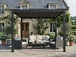 HESPERIDE - Pergola bioclimatique toit rétractable Evora Graphite - 4 x 3 m - Hespéride - vignette