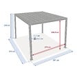 HESPERIDE - Pergola bioclimatique toit rétractable Evora Graphite - 4 x 3 m - Hespéride - vignette