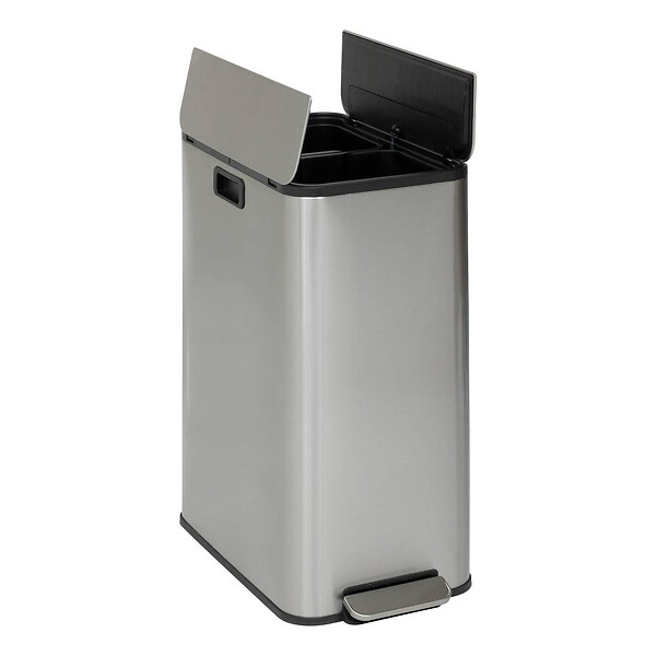5 FIVE SIMPLY SMART - Poubelle Delta avec Pedale 2x28L Inox - large