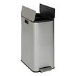 5 FIVE SIMPLY SMART - Poubelle Delta avec Pedale 2x28L Inox - vignette