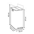 5 FIVE SIMPLY SMART - Poubelle Delta avec Pedale 2x28L Inox - vignette