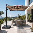 CONCEPT USINE - Parasol rectangulaire 2x3m déporté rotatif gris PIANA - vignette