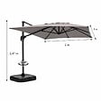 CONCEPT USINE - Parasol rectangulaire 2x3m déporté rotatif gris PIANA - vignette