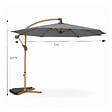 CONCEPT USINE - Parasol déporté octogonal  300 cm gris PORTICCIO - vignette
