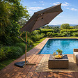 CONCEPT USINE - Parasol déporté octogonal  300 cm gris PORTICCIO - vignette