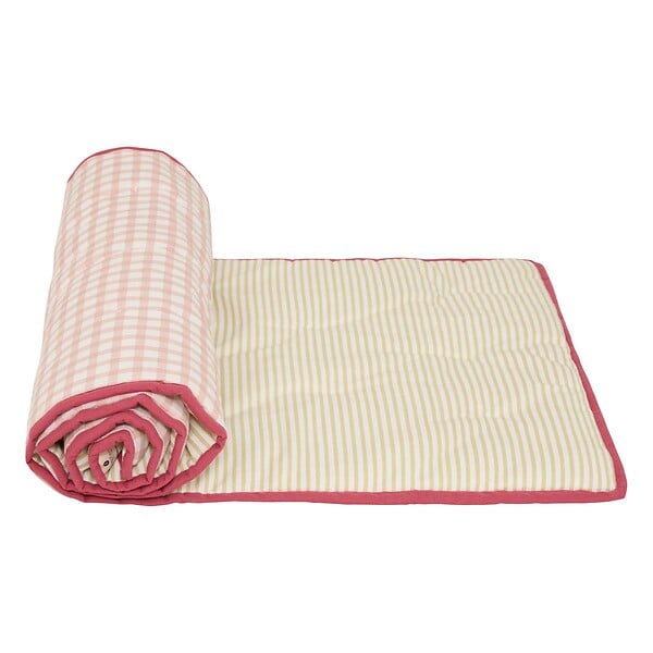 ATMOSPHERA - Coussin de sol Fleur de rose 180x60cm vert clair - large