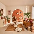ATMOSPHERA - Coussin de sol Sienna 48x48x12cm beige lin - vignette