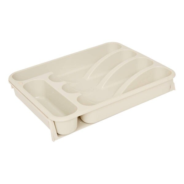 5 FIVE SIMPLY SMART - Range-couverts Poly extensible 6 compartiments beige - large