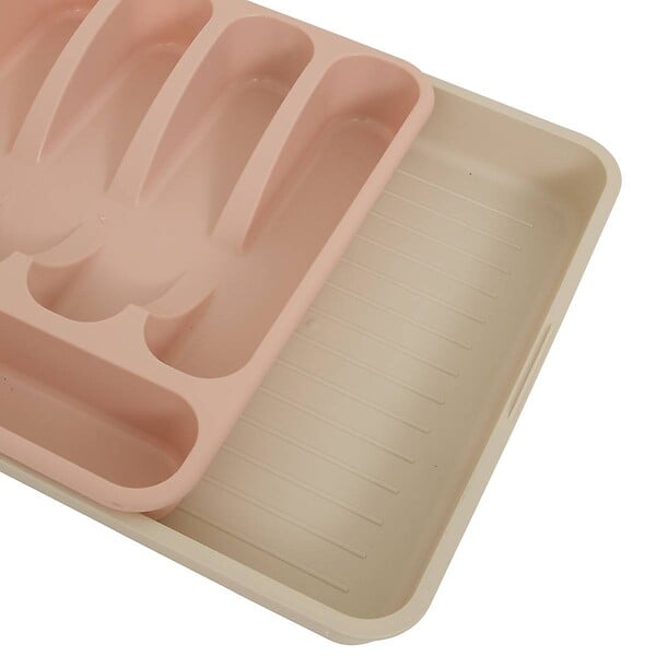5 FIVE SIMPLY SMART - Range-couverts Poly extensible 6 compartiments rose - large