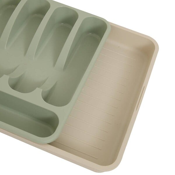 5 FIVE SIMPLY SMART - Range-couverts Poly extensible 6 compartiments vert - large