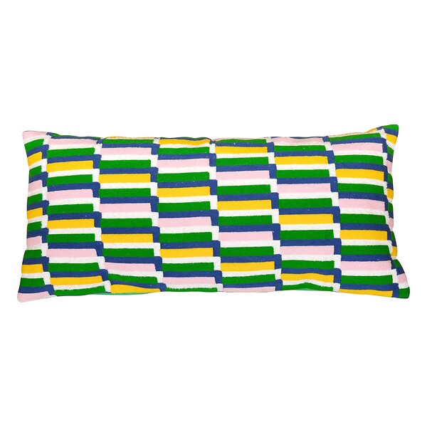 ATMOSPHERA - Coussin brodé "Disso" 35x75cm - large