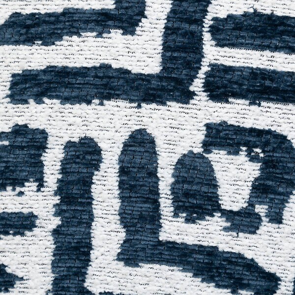 ATMOSPHERA - Housse de coussin Jeni chenille bleu égéen 40x40cm - large
